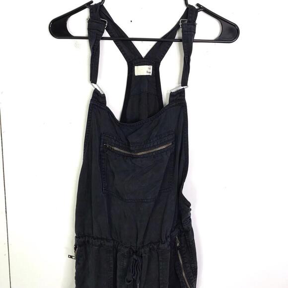 Wilfred Free Overalls Womens S Jumpsuit Anorak Drawstring Waist Boho Faded Black - Picture 5 of 11